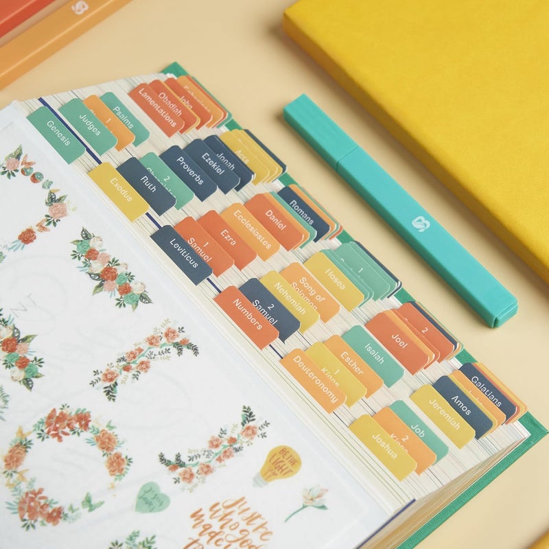Believe Bible Tabs - Laminated Bible Study Tabs with Stickers, Perfect for Bible Journaling Gifts (Vintage) - Image 5